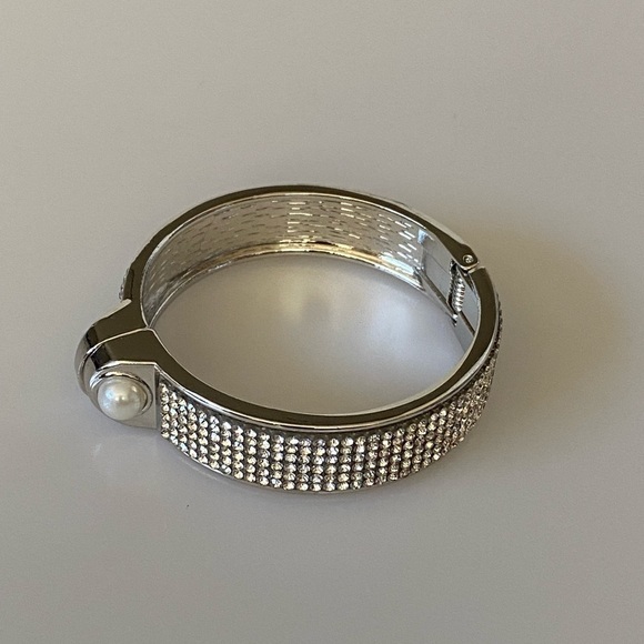 52 Cuff Bangle Bangle Rhinestones Faux Pearls - Picture 6 of 9